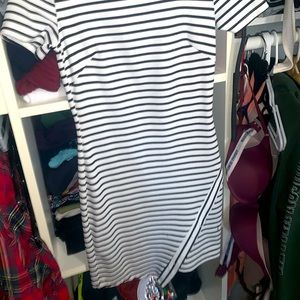 Striped bodycon dress